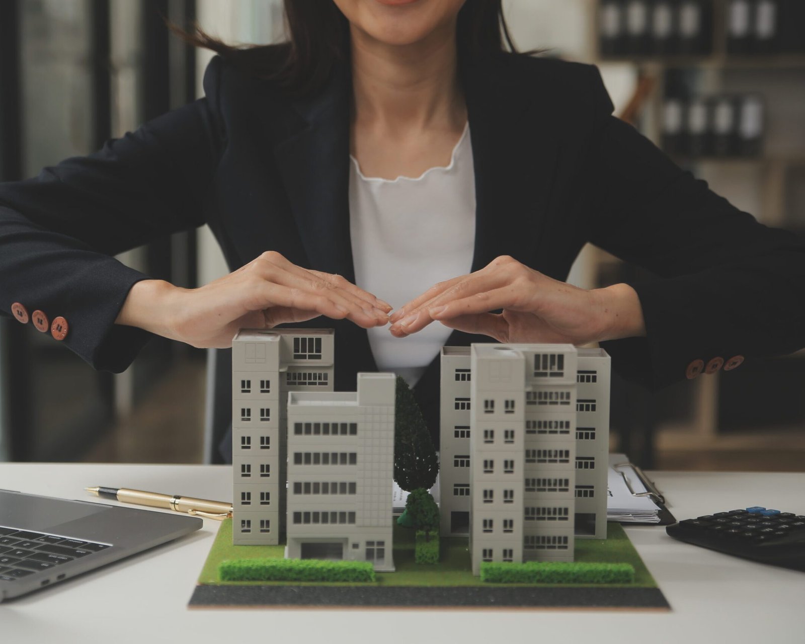 Business Signing a Contract Buy - sell house, insurance agent analyzing about home investment loan Real Estate concept.